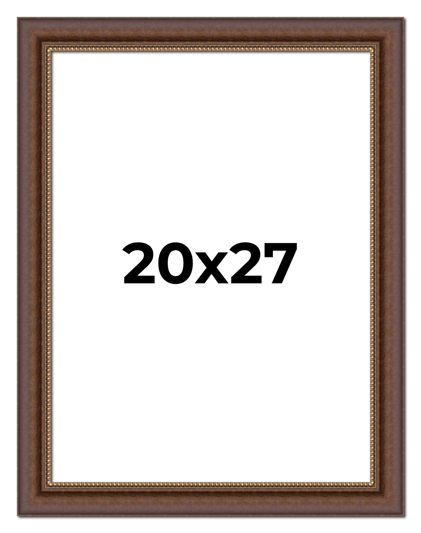 Copper traditional wood picture frame, view 5