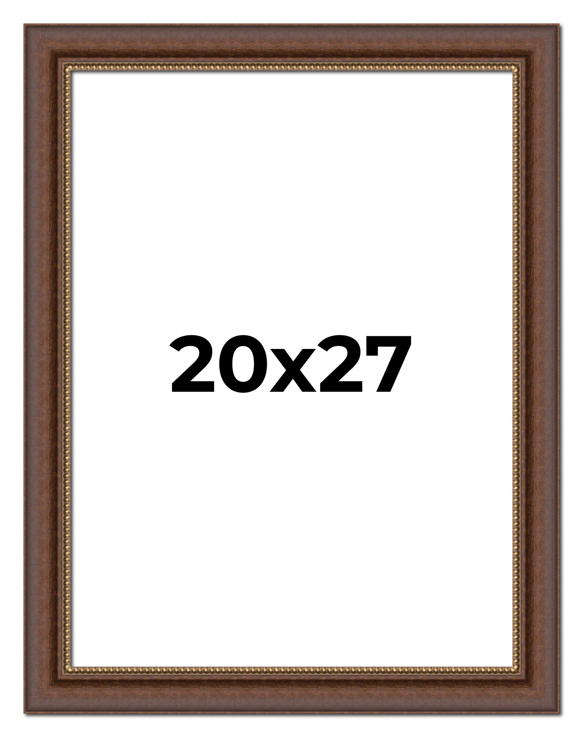 Copper traditional wood picture frame, view 5