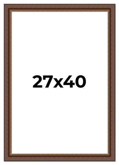 Copper traditional wood picture frame
