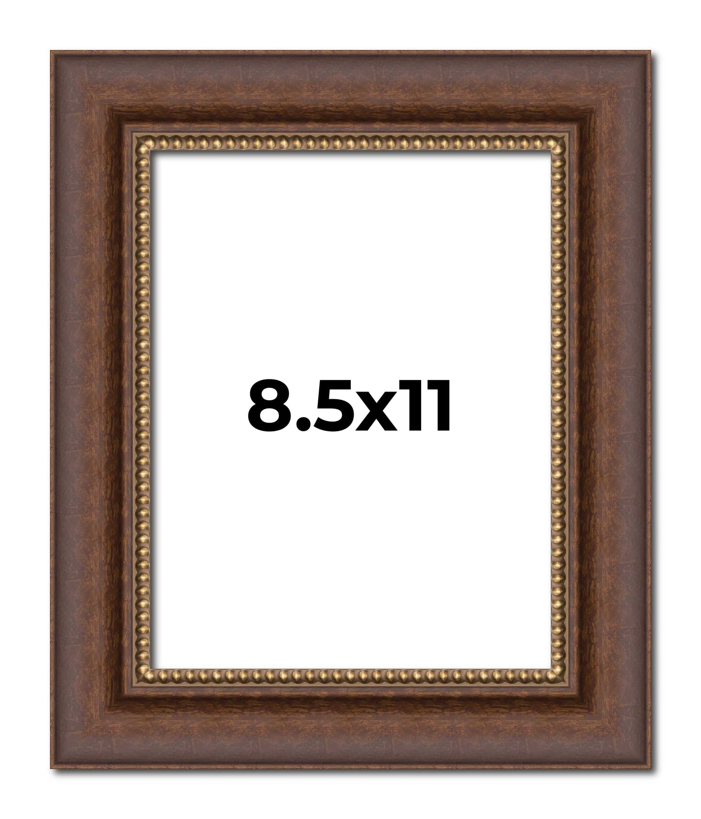 Copper traditional wood picture frame, view 3