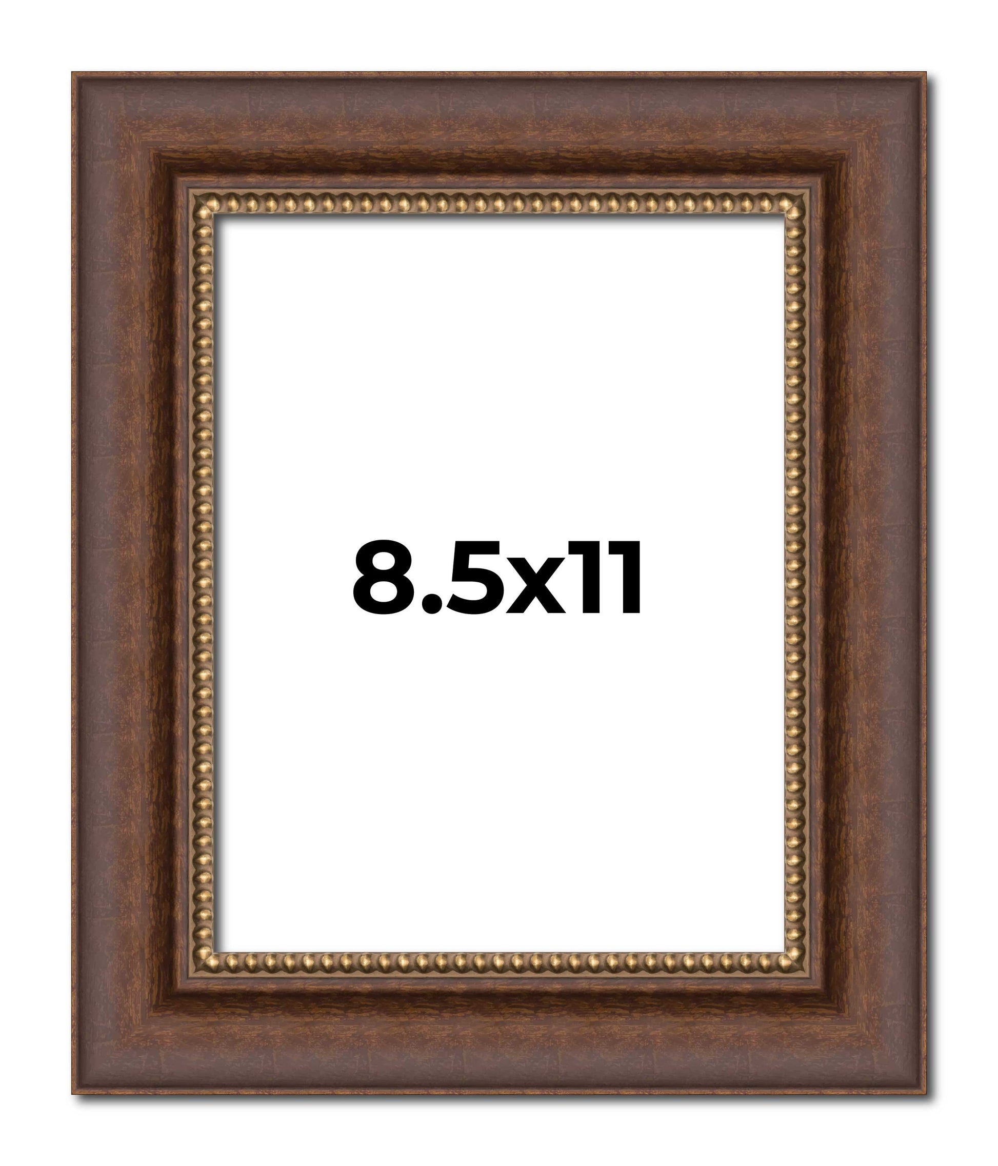 Copper traditional wood picture frame, view 3