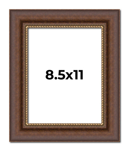 Copper traditional wood picture frame, view 3