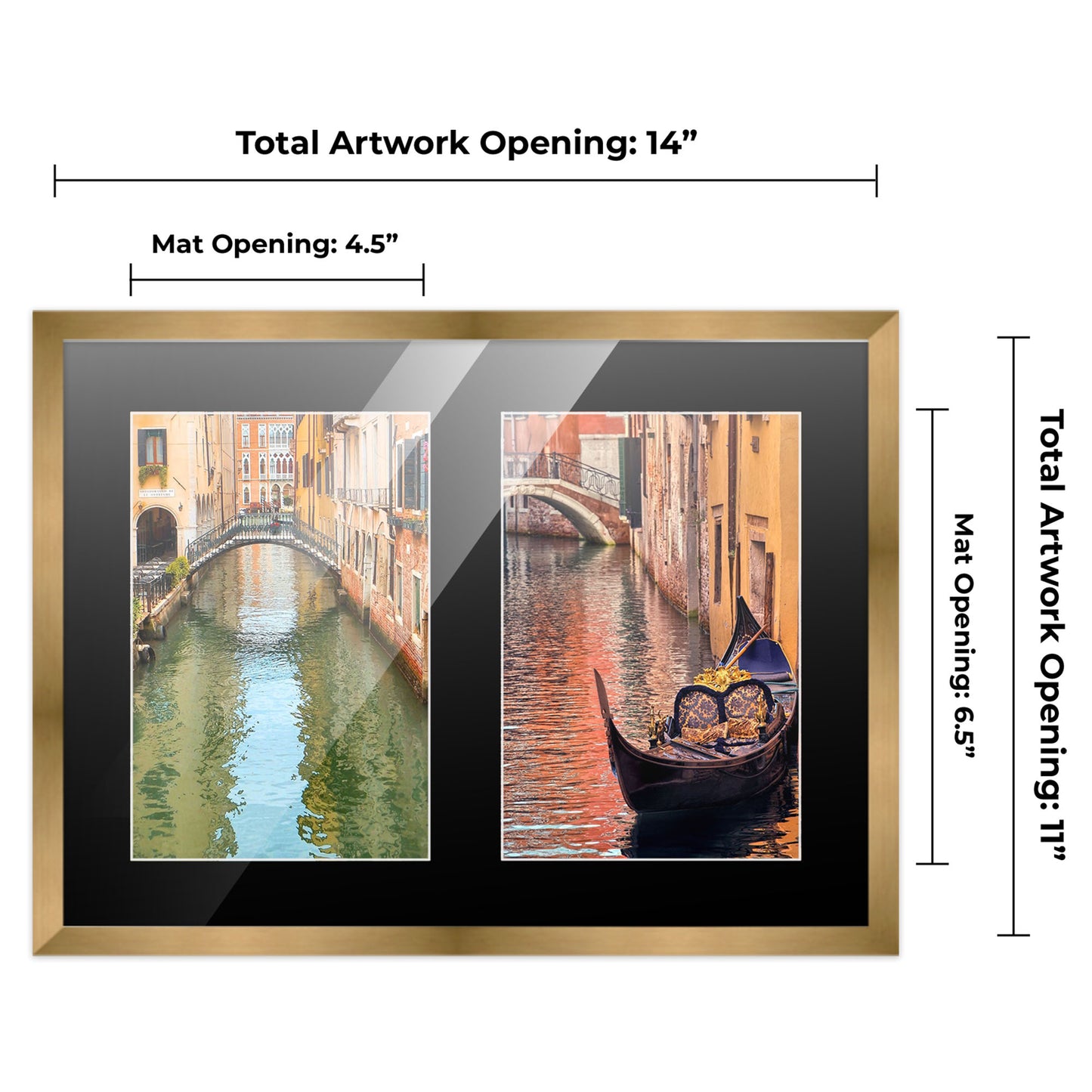 Metallic Gold Bronze Finish Collage Frame
