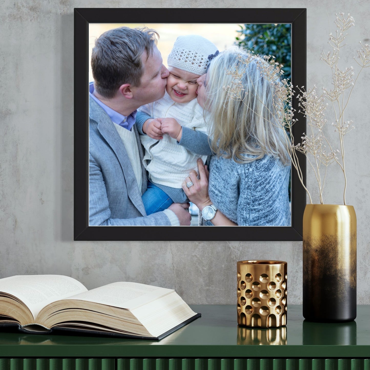 Black Frame with Black Mat