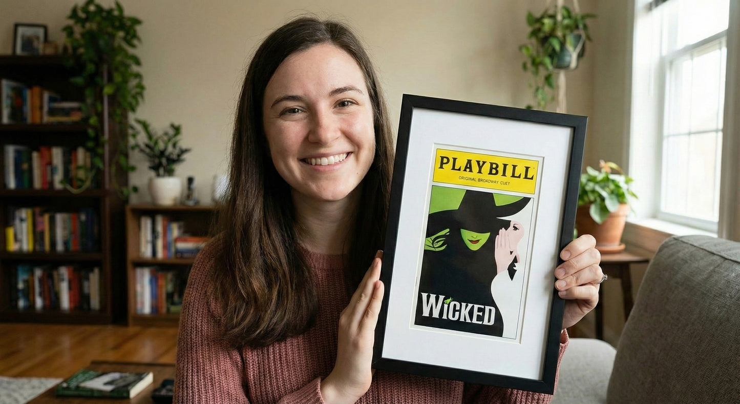 Two Playbill and Ticket Shadowbox Frame (Style 4)
