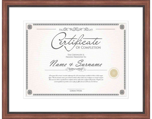 Mahogany Frame for Diplomas & Certificates