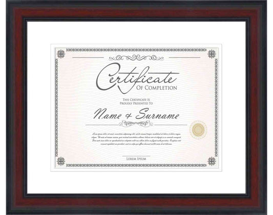Mahogany Frame for Diplomas & Certificates