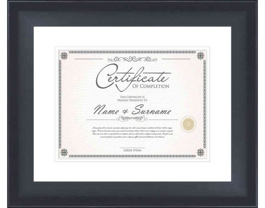 Black Frame for Diplomas & Certificates