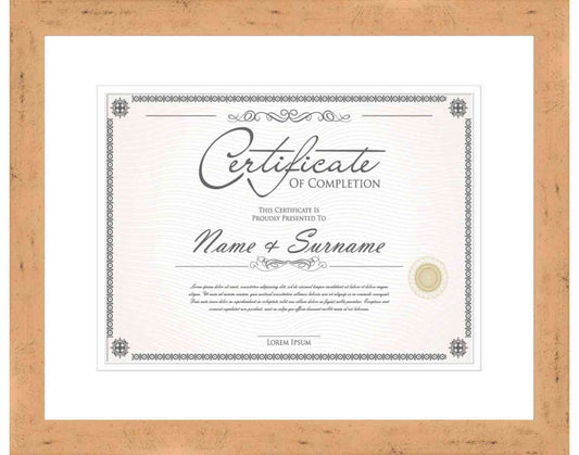 Gold Frame for Diplomas & Certificates
