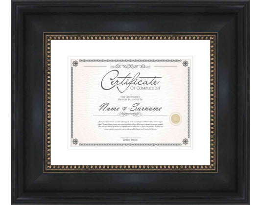 Black Frame for Diplomas & Certificates
