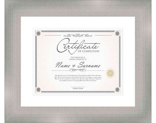 Silver Frame for Diplomas & Certificates