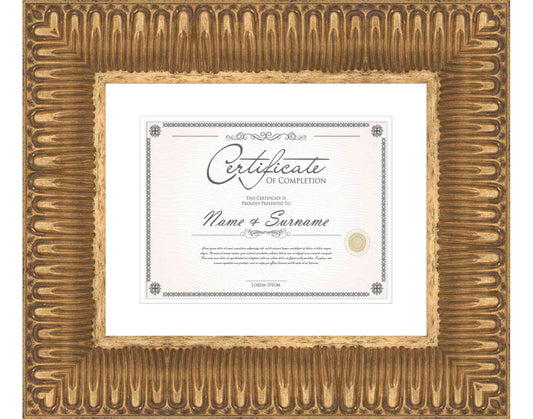 Gold Frame for Diplomas & Certificates