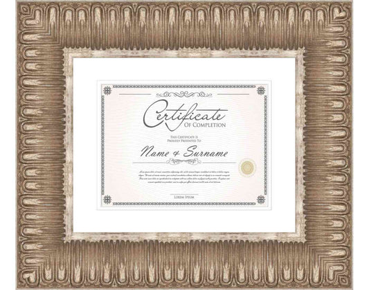 Antique Silver Frame for Diplomas & Certificates