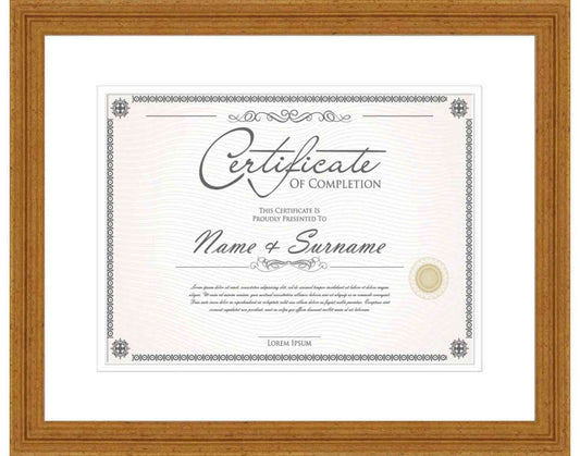 Antique Gold Frame for Diplomas & Certificates