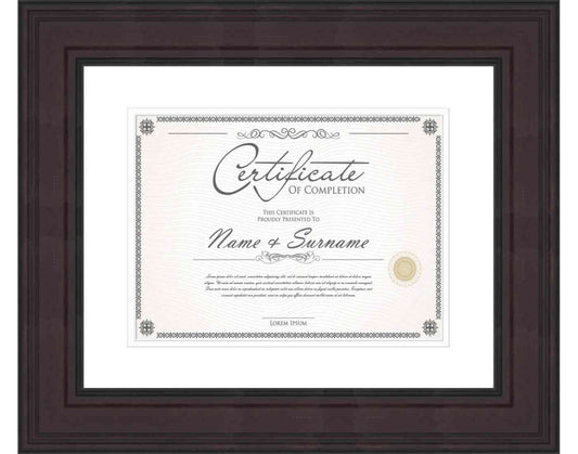 Mahogany Frame for Diplomas & Certificates