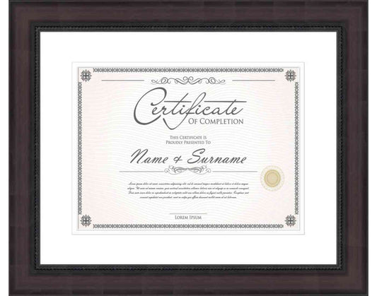 Mahogany Frame for Diplomas & Certificates