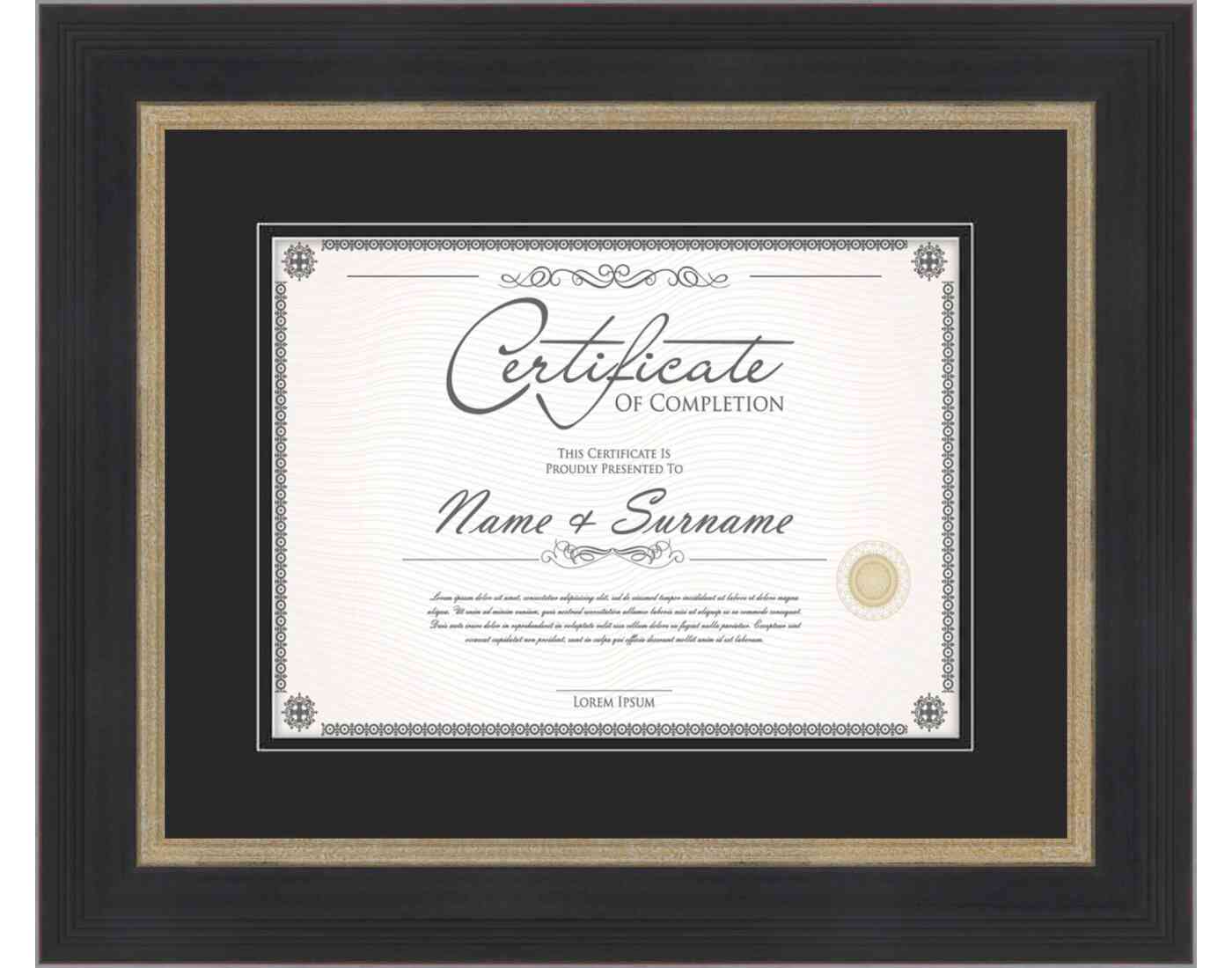 Black Frame for Certificates & Diplomas