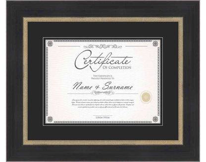 Black Frame for Certificates & Diplomas