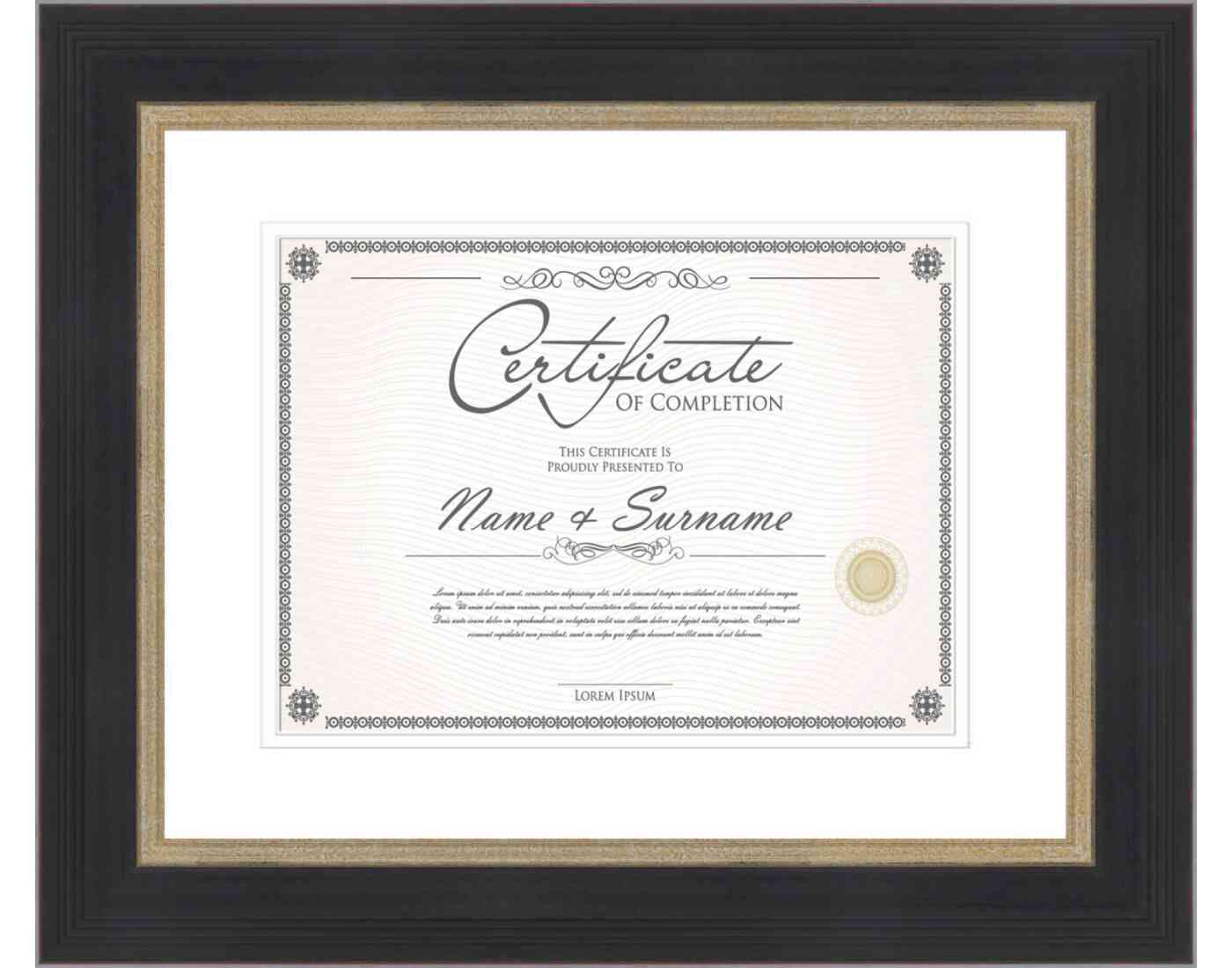 Black Frame for Diplomas & Certificates