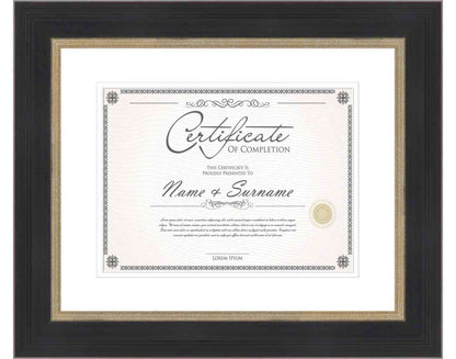 Black Frame for Diplomas & Certificates