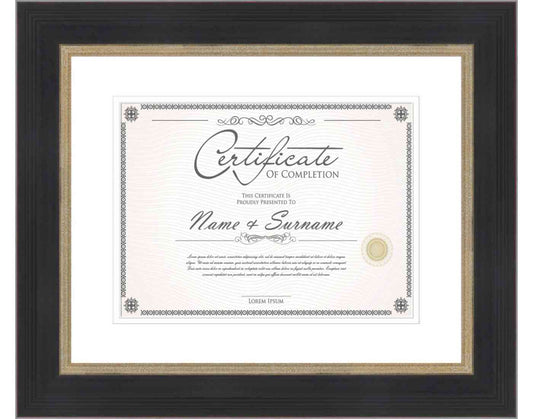 Black Frame for Diplomas & Certificates