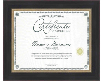 Black Frame for Certificates & Diplomas