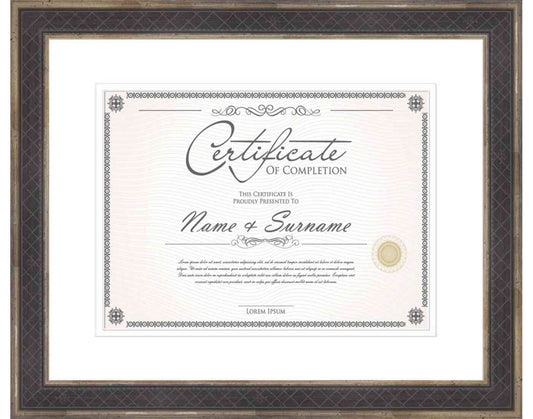 Antique Silver Frame for Diplomas & Certificates