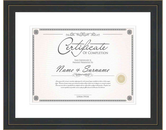 Black Frame for Certificates & Diplomas