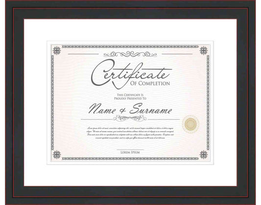 Black Frame for Certificates & Diplomas