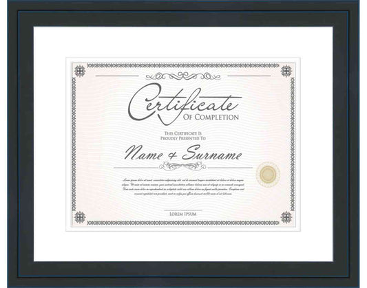 Black Frame for Certificates & Diplomas