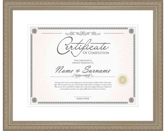Antique Silver Frame for Certificates & Diplomas