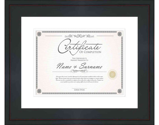 Black Frame for Certificates & Diplomas