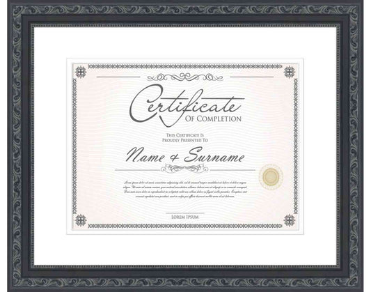 Black Frame for Certificates & Diplomas