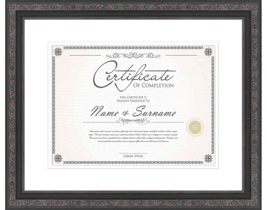 Black Frame for Certificates & Diplomas