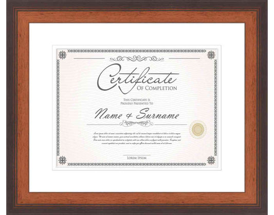 Walnut Frame for Certificates & Diplomas