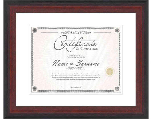 Cherry Frame for Certificates & Diplomas