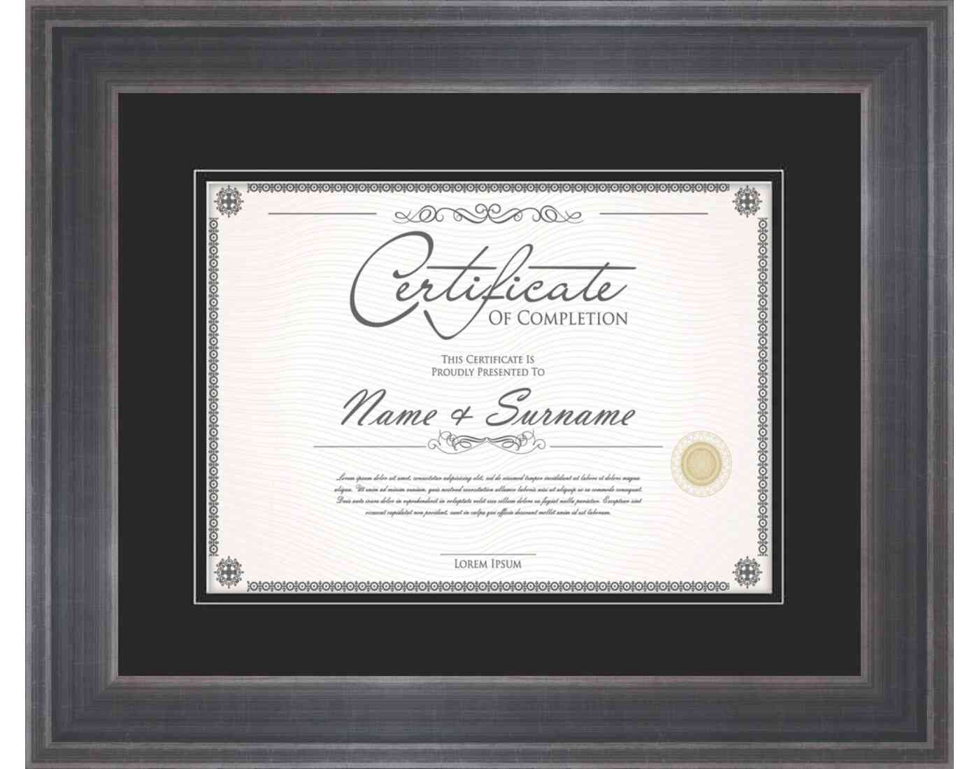 Pewter Frame for Certificates & Diplomas