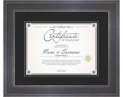 Pewter Frame for Certificates & Diplomas