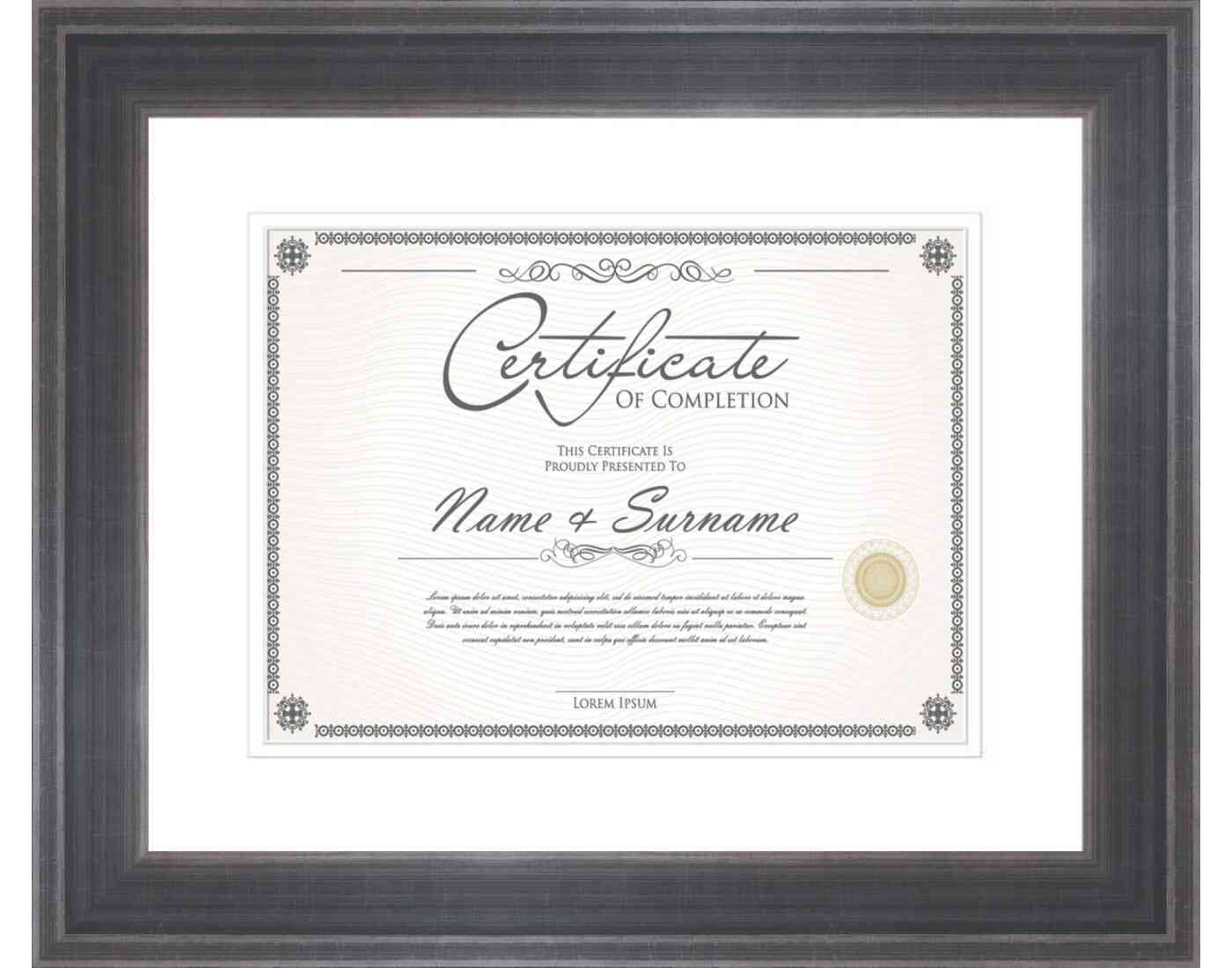 Pewter Frame for Certificates & Diplomas