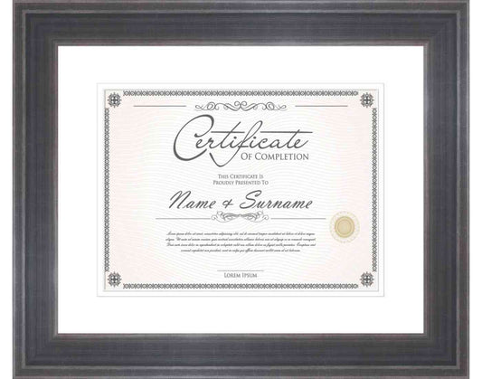 Pewter Frame for Certificates & Diplomas