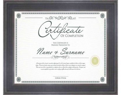 Pewter Frame for Certificates & Diplomas