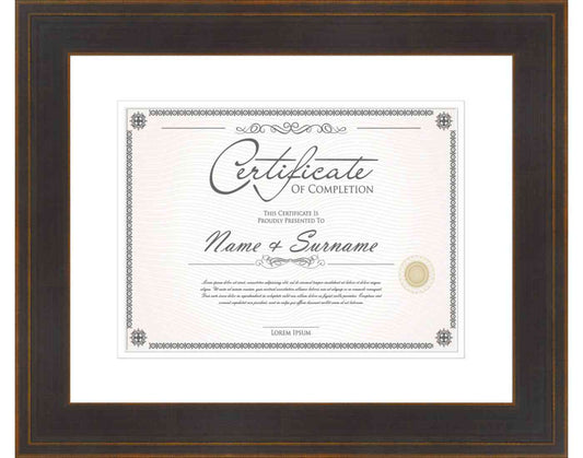 Bronze Frame for Certificates & Diplomas
