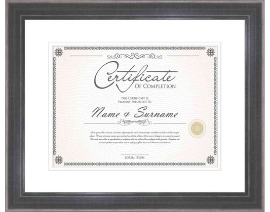 Pewter Frame for Certificates & Diplomas