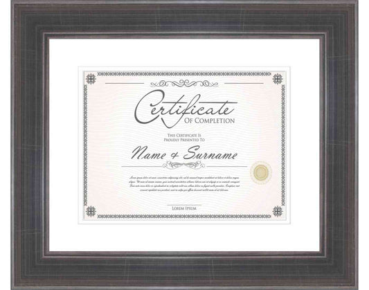 Pewter Frame for Certificates & Diplomas
