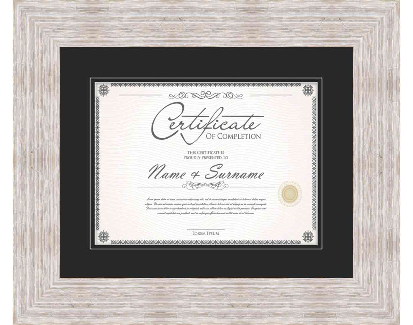White Frame for Certificates & Diplomas