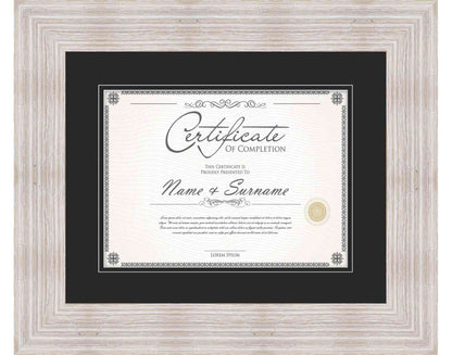 White Frame for Certificates & Diplomas