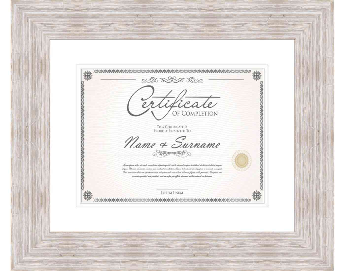 White Frame for Certificates & Diplomas