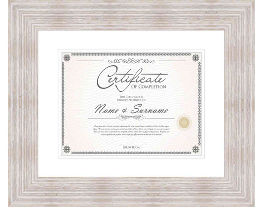 White Frame for Certificates & Diplomas