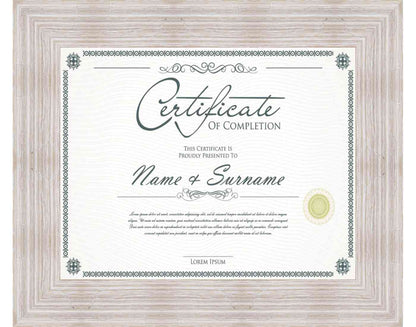 White Frame for Certificates & Diplomas
