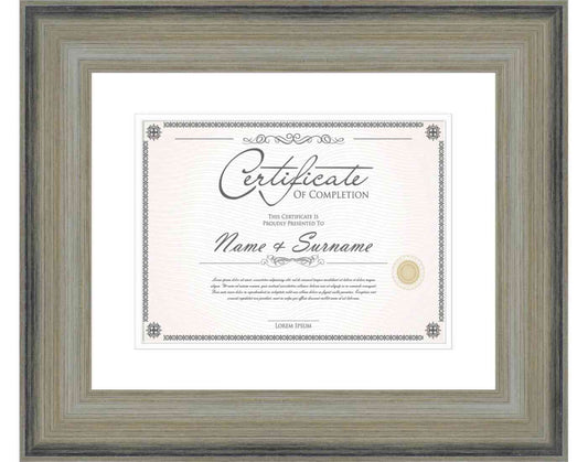 Silver Frame for Certificates & Diplomas